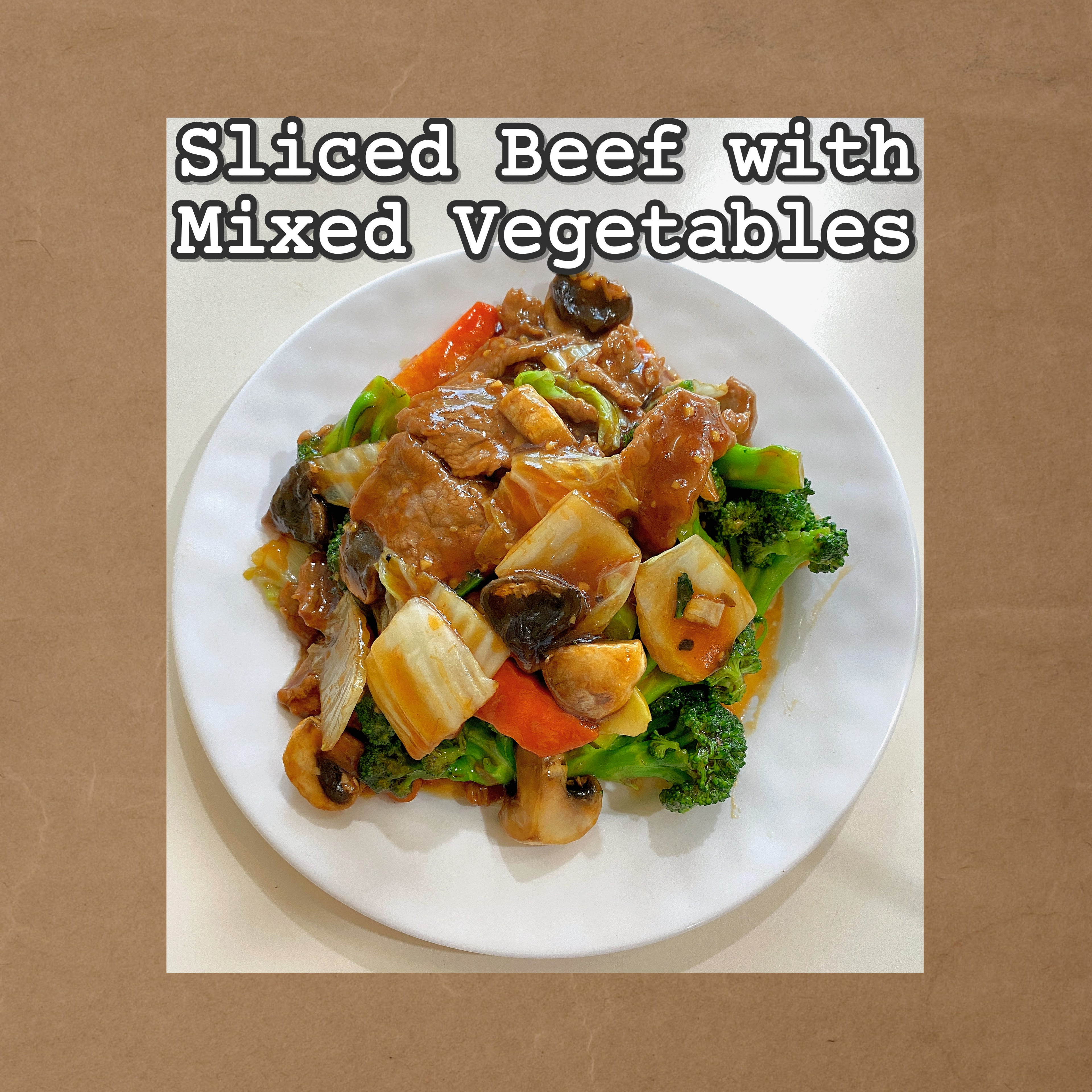 Sliced Beef with Mixed Vegetables